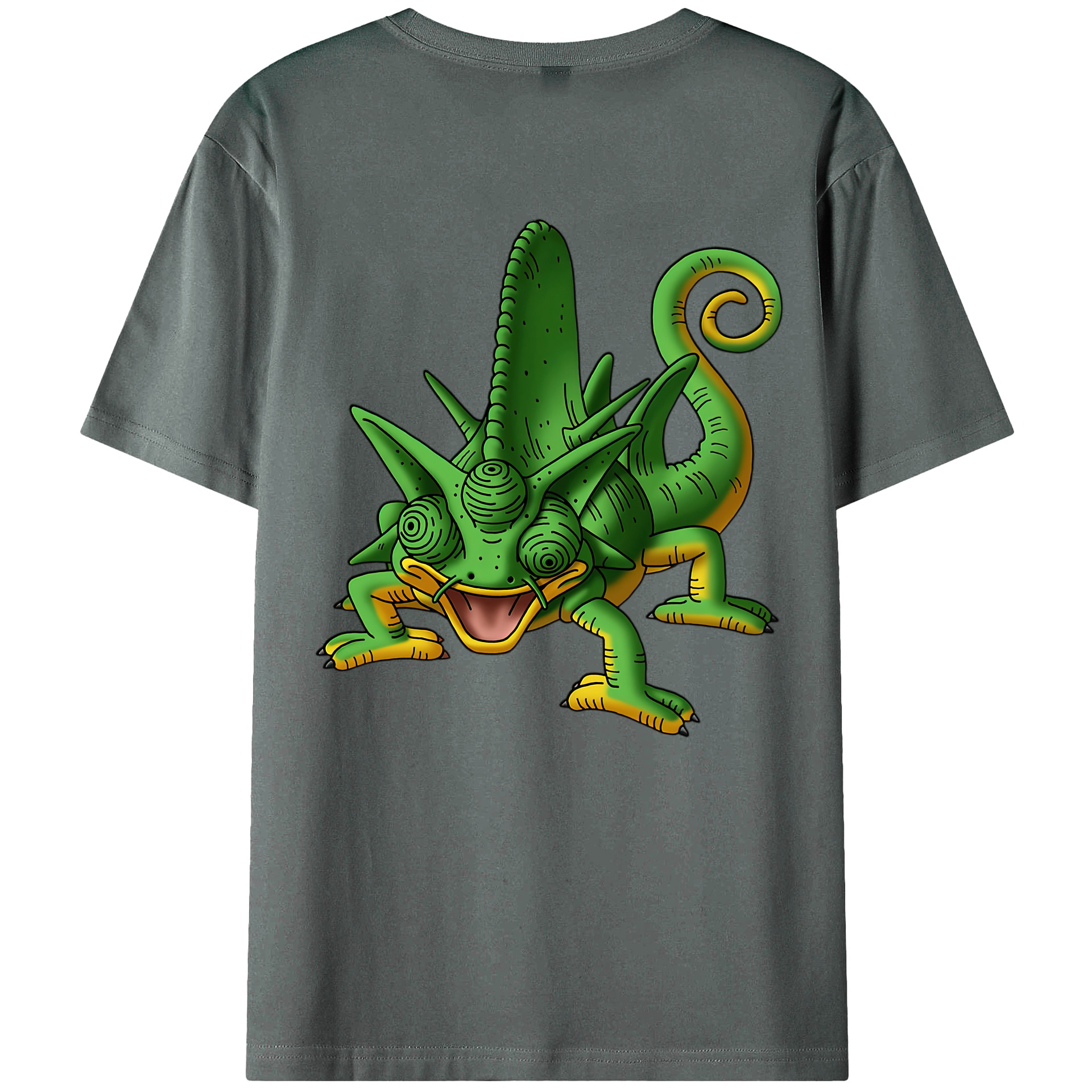 （画像用） ドラゴンクエスト Doragon Kuesuto Dragon Quest 綿100％ メンズ半袖Tシャツ（バックプリント） 通気性